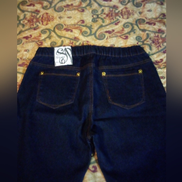 Southpole Distressed Style Designer Stretch Demin Jeans Pants Women's Sz M Blue - Picture 7 of 9